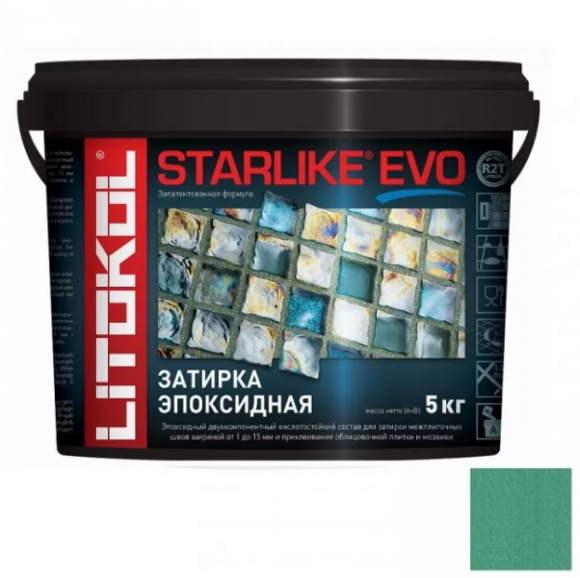 Litokol Starlike Evo Эпоксидная затирка 1-15 мм, 5 кг.