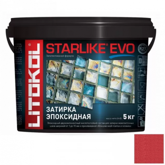Litokol Starlike Evo Эпоксидная затирка 1-15 мм, 5 кг.