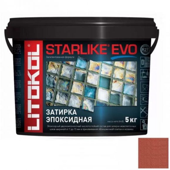 Litokol Starlike Evo Эпоксидная затирка 1-15 мм, 5 кг.