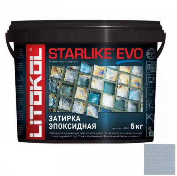 Litokol Starlike Evo Эпоксидная затирка 1-15 мм, 5 кг.