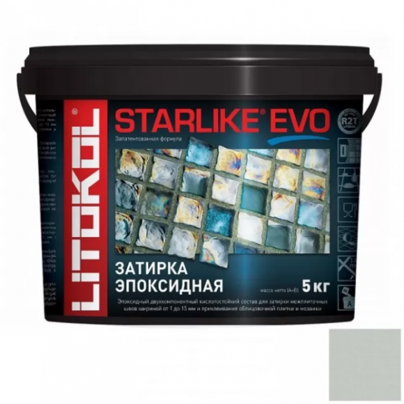 Litokol Starlike Evo Эпоксидная затирка 1-15 мм, 5 кг.