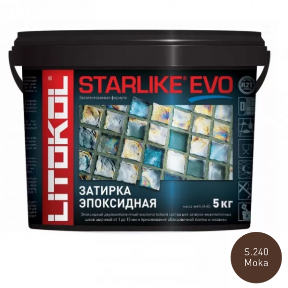 Litokol Starlike Evo Эпоксидная затирка 1-15 мм, 5 кг.