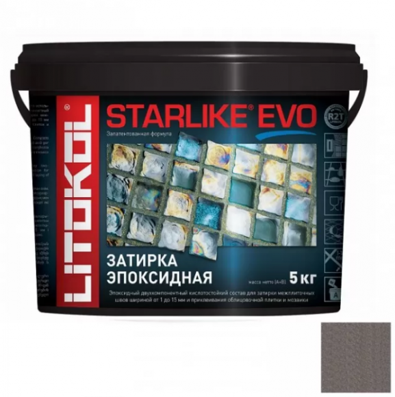 Litokol Starlike Evo Эпоксидная затирка 1-15 мм, 5 кг.