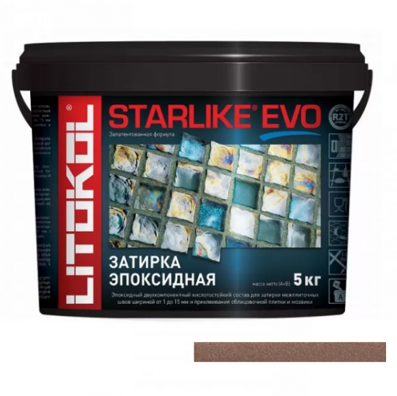 Litokol Starlike Evo Эпоксидная затирка 1-15 мм, 5 кг.
