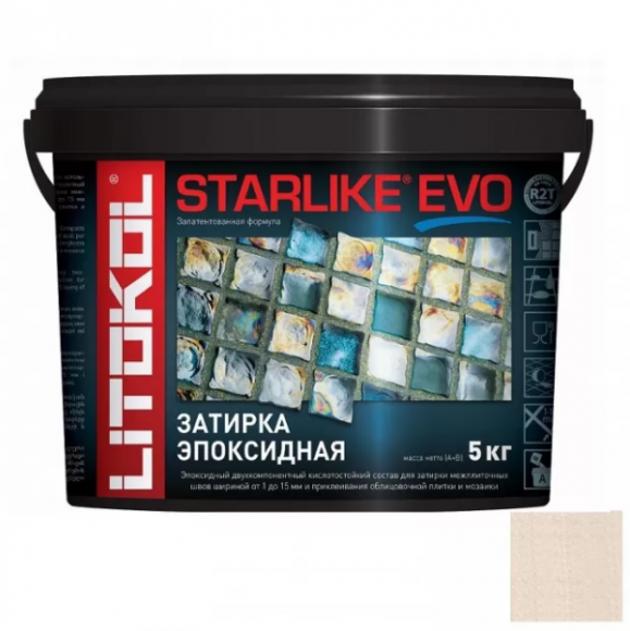 Litokol Starlike Evo Эпоксидная затирка 1-15 мм, 5 кг.