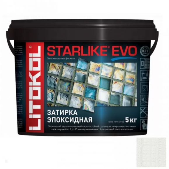 Litokol Starlike Evo Эпоксидная затирка 1-15 мм, 5 кг.