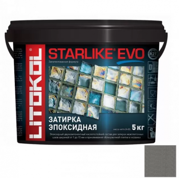 Litokol Starlike Evo Эпоксидная затирка 1-15 мм, 5 кг.