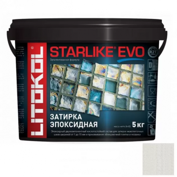 Litokol Starlike Evo Эпоксидная затирка 1-15 мм, 5 кг.