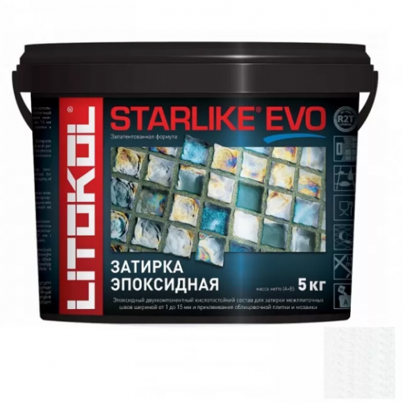 Litokol Starlike Evo Эпоксидная затирка 1-15 мм, 5 кг.