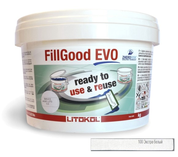 Litokol FillGood Evo Полиуретановая затирка для плитки 1-6 мм, 2 кг. Litokol FillGood Evo Полиуретановая затирка для плитки 1-6 мм, 2 кг.