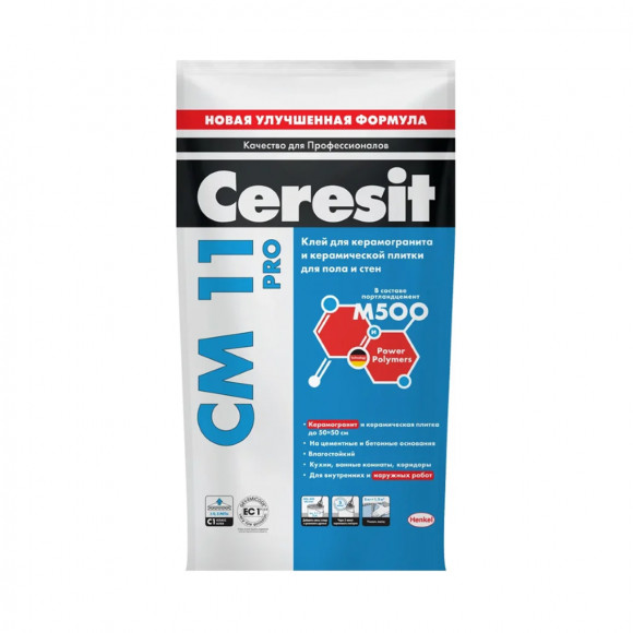 Ceresit CM 11 PRO Клей для плитки и керамогранита Серый 5 кг.