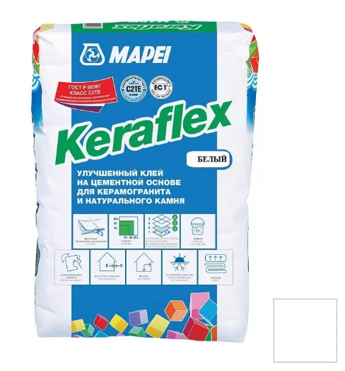 Mapei Keraflex Клей цементный для плитки и камня, 25 кг.