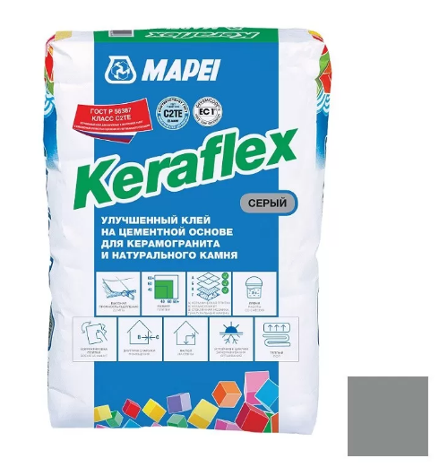 Mapei Keraflex Клей цементный для плитки и камня, 25 кг. Mapei Keraflex Клей цементный для плитки и камня, 25 кг.