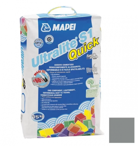 Mapei Ultralite S1 Quick Клей цементный для плитки и камня, 15 кг. Mapei Ultralite S1 Quick Клей цементный для плитки и камня, 15 кг.