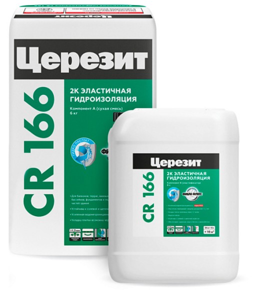 Ceresit CR 166 Двухкомпонентная гидроизоляция А + В 34 кг.