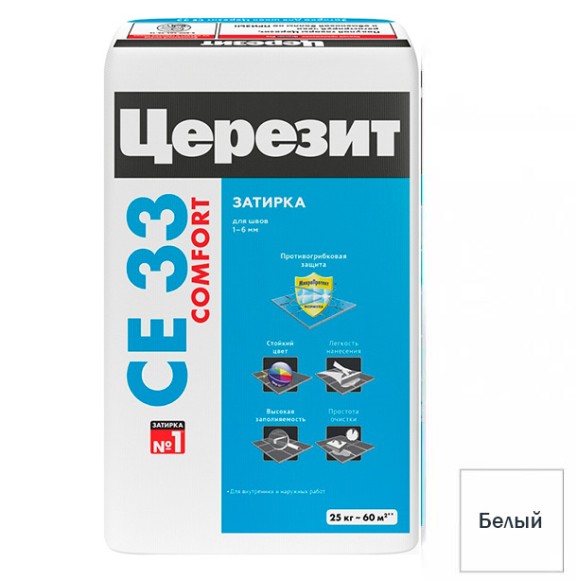 Ceresit CE 33 Цементная затирка для плитки 25 кг.