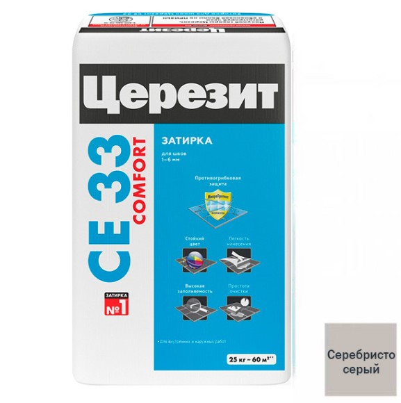 Ceresit CE 33 Цементная затирка для плитки 25 кг.