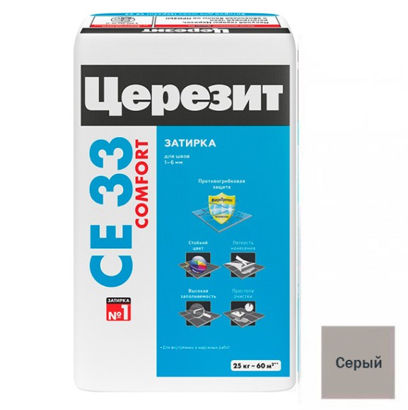 Ceresit CE 33 Цементная затирка для плитки 25 кг.