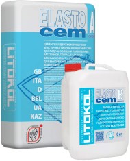 Litokol Elastocem Двухкомпонентная гидроизоляция А + В 32 кг. Litokol Elastocem Двухкомпонентная гидроизоляция А + В 32 кг.