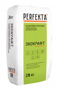 Perfekta Экокрафт Шпаклевка гипсовая универсальная высокопрочная, 20 кг. Perfekta Экокрафт Шпаклевка гипсовая универсальная высокопрочная, 20 кг.