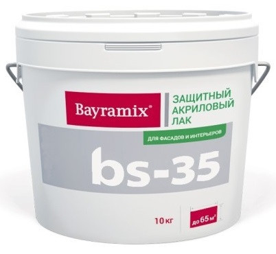 Bayramix BS-35 Лак акриловый защитный для фасада, 10 кг.
