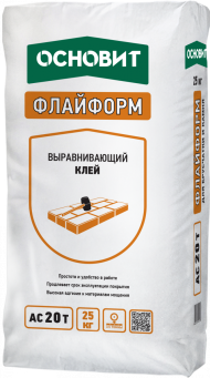 Основит Флайформ AC20 T Клей для укладки брусчатки и камня на бетон, выравнивающий, 25 кг. Основит Флайформ AC20 T Клей для укладки брусчатки и камня на бетон, выравнивающий, 25 кг.