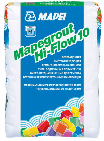 Mapei Mapegrout Hi-Flow 10 Ремонтная смесь для бетона 25 кг.