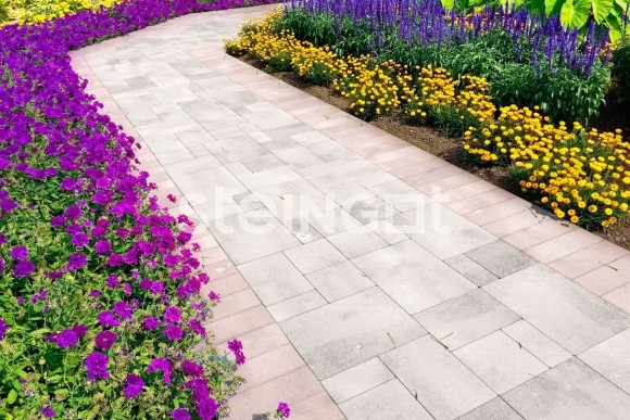 STEINGOT Бавария Травертин тротуарная плитка 60 мм.