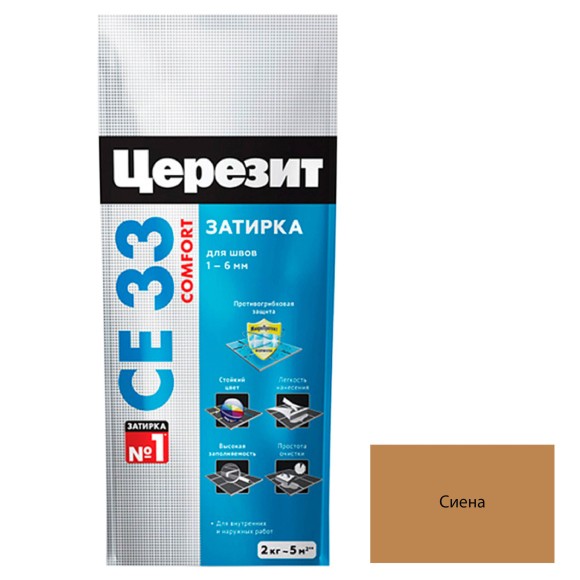 Ceresit CE 33 Цементная затирка для плитки 2 кг. Ceresit CE 33 Цементная затирка для плитки 2 кг.