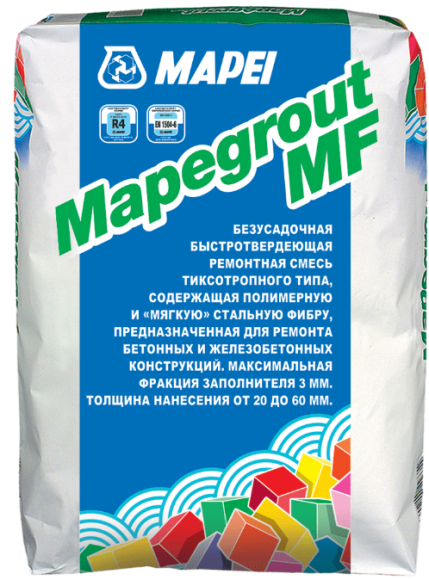 Mapei Mapegrout MF Ремонтная смесь для бетона 25 кг.