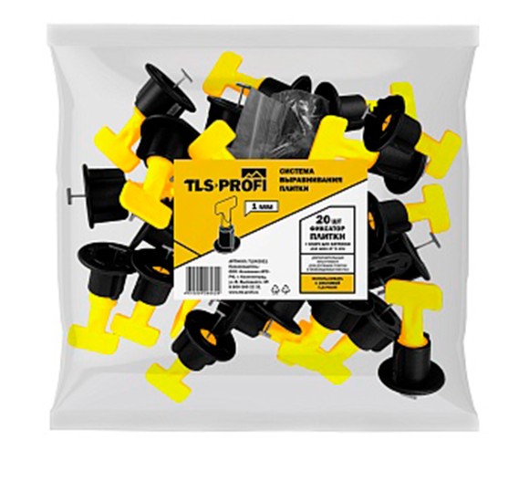 TLS-Profi TLSZA142022 Фиксатор плитки для швов от 1 мм 20 шт. TLS-Profi TLSZA142022 Фиксатор плитки для швов от 1 мм 20 шт.