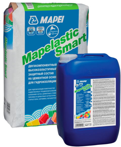 Mapei Mapelastic Smart Гидроизоляция двухкомпонентная Компонент А 20 кг.