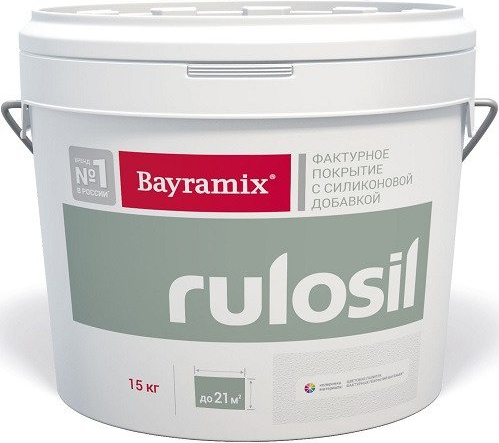 Bayramix Rulosil Штукатурка декоративная для фасадов Мелкая шуба Белая, 15 кг.