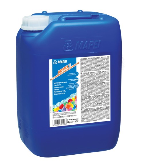 Mapei Admix I (Isolastic) — латексная добавка для улучшения характеристик цементных клеев 9 кг.