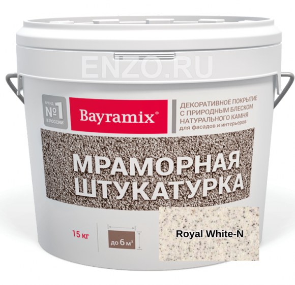 Bayramix Штукатурка декоративная Камешковая, зерно 0,5-1 мм, 15 кг.