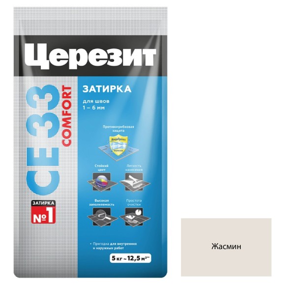 Ceresit CE 33 Цементная затирка для плитки 5 кг.