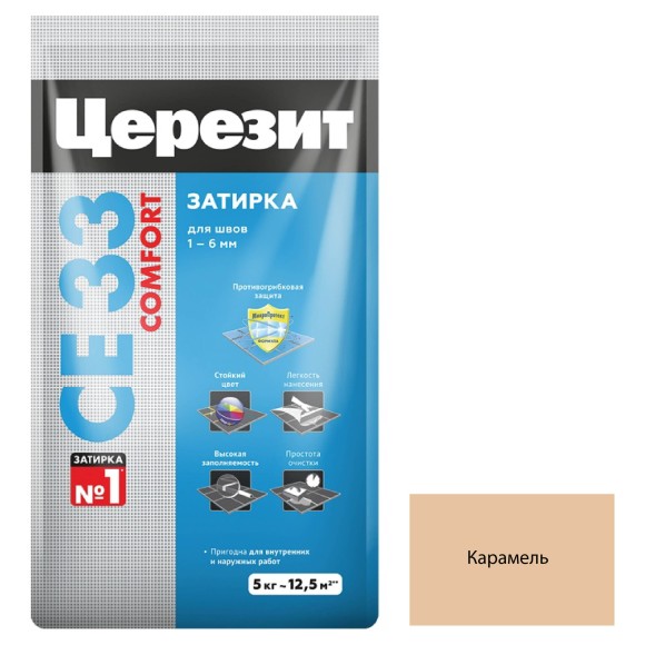 Ceresit CE 33 Цементная затирка для плитки 5 кг.