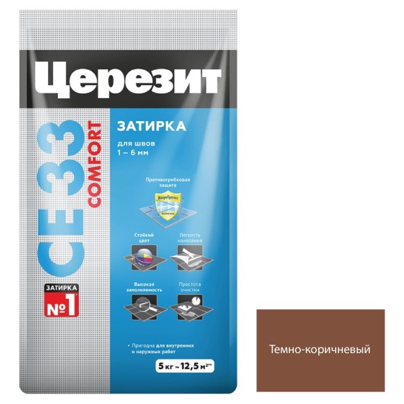 Ceresit CE 33 Цементная затирка для плитки 5 кг.