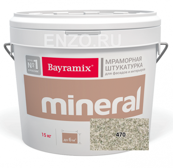 Bayramix Mineral Штукатурка декоративная Мозаичная, зерно 0,7-1,2 мм, 15 кг.