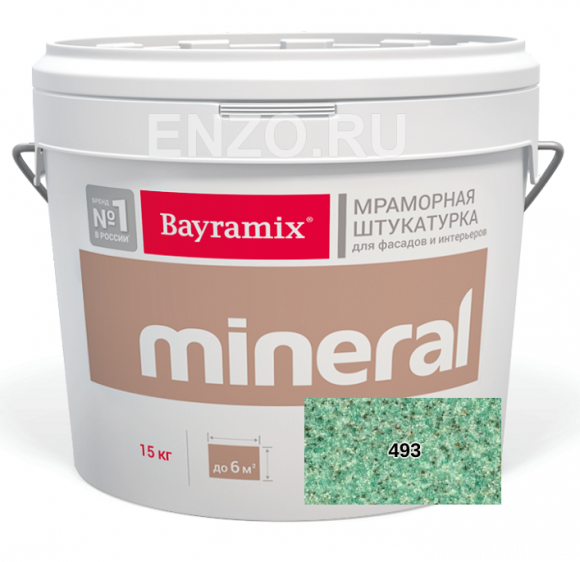 Bayramix Mineral Штукатурка декоративная Мозаичная, зерно 0,7-1,2 мм, 15 кг.