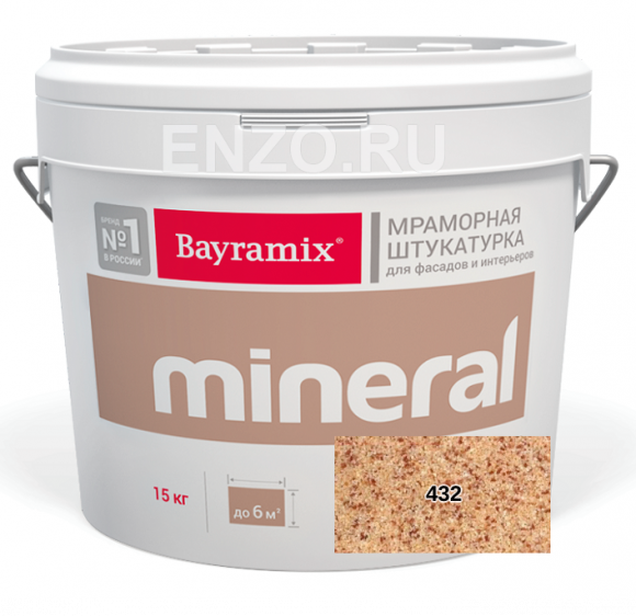 Bayramix Mineral Штукатурка декоративная Мозаичная, зерно 0,7-1,2 мм, 15 кг.