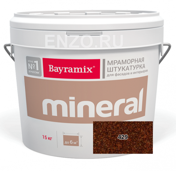 Bayramix Mineral Штукатурка декоративная Мозаичная, зерно 0,7-1,2 мм, 15 кг.