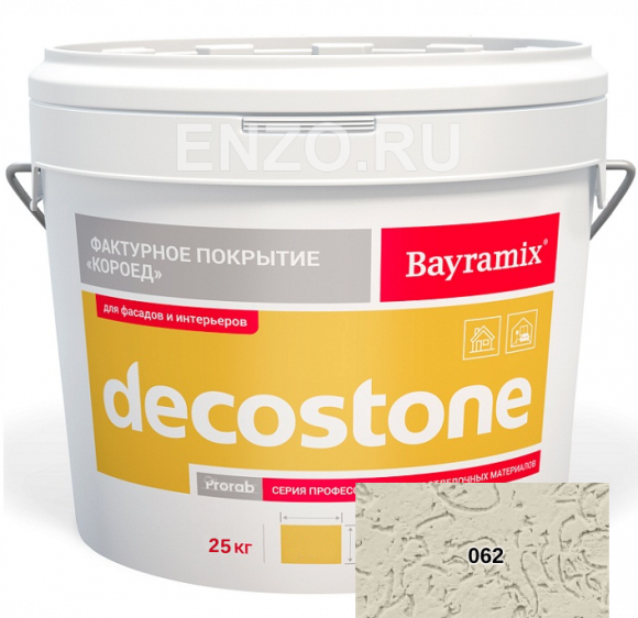 Bayramix Decostone Штукатурка декоративная Короед, зерно 2,5-3 мм 25 кг.