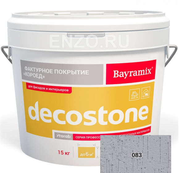 Bayramix Decostone Штукатурка декоративная Короед, зерно 1,2-2 мм 15 кг. Bayramix Decostone Штукатурка декоративная Короед, зерно 1,2-2 мм 15 кг.