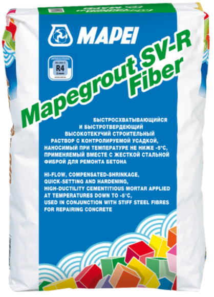 Mapei Mapegrout SV-R Fiber Ремонтная смесь для бетона 25 кг.