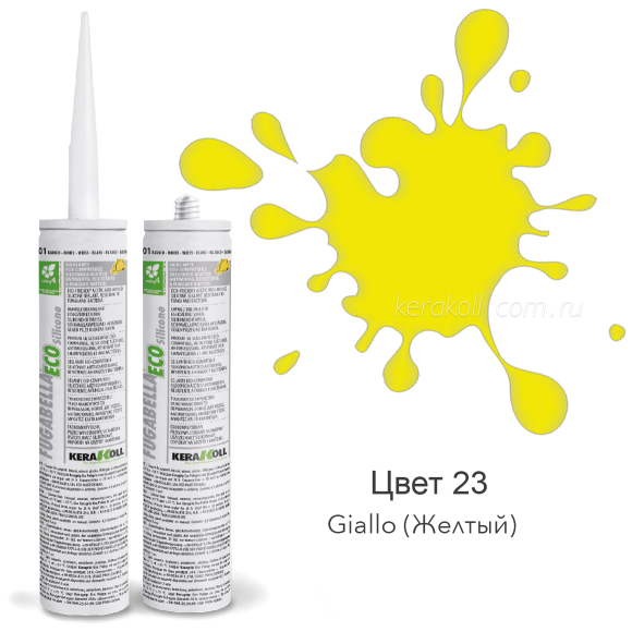 KERAKOLL FUGABELLA ECO Silicone 23 Giallo KERAKOLL FUGABELLA ECO Silicone 23 Giallo