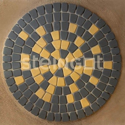 STEINGOT Классика круговая Серая тротуарная плитка 60 мм. STEINGOT Классика круговая Серая тротуарная плитка 60 мм.