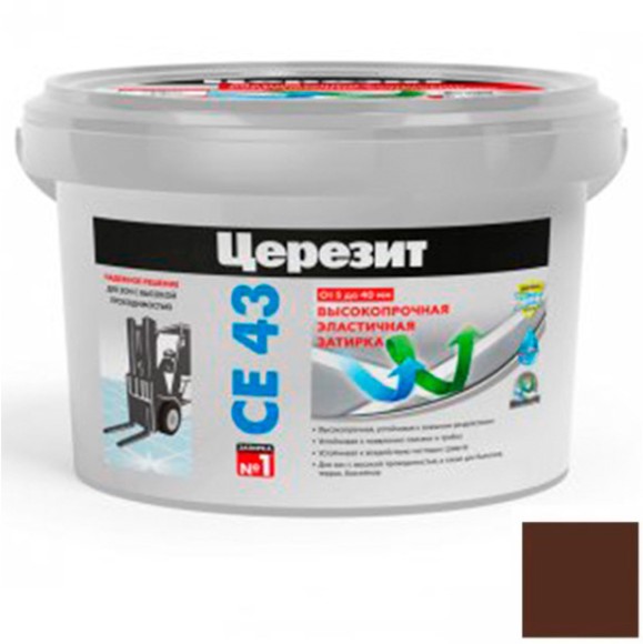 Ceresit CE 43 Super Strong Цементная затирка для плитки 2 кг. Ceresit CE 43 Super Strong Цементная затирка для плитки 2 кг.
