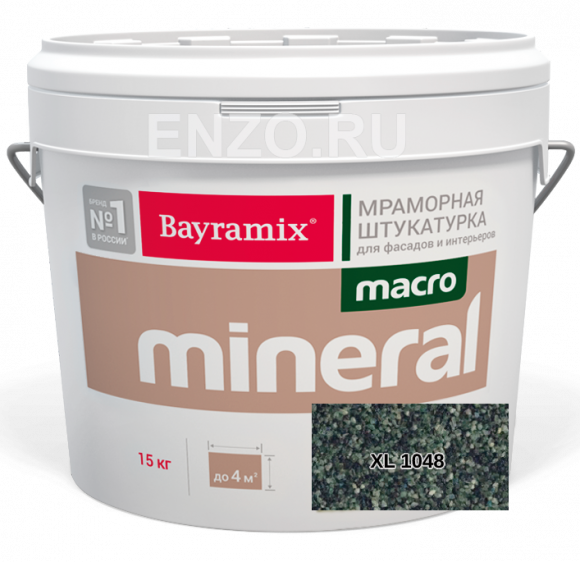 Bayramix Macro XL Mineral Штукатурка декоративная Мозаичная, 2-2.5 мм, 15 кг.