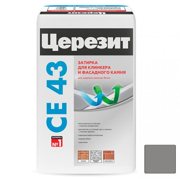 Ceresit CE 43 Super Strong Цементная затирка для плитки 25 кг. Ceresit CE 43 Super Strong Цементная затирка для плитки 25 кг.